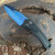 Heretic Knives Custom Pariah Auto S/E Aircraft Aluminum Handle w/ Carbon Fiber Inlays Blued Baker Forge Elite AuroraMai Blade Carbon Fiber Inlaid Button DLC Hardware