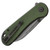 Civivi Elementum Liner Lock Green Canvas Micarta Handle Damascus Wharncliffe Blade C18062AF-DS1