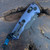 Benchmade Partial Immunity Axis Lock Auto Crater Blue Aluminum Handle Cobalt Black M4 Blade 2950BK