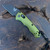 Benchmade Partial Immunity Axis Lock Auto Woodland Green Aluminum Handle Cobalt Black M4 Blade 2950BK-2