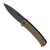 Civivi Cetos Frame Lock Coarse Green Micarta Show Side Handle Blackwashed Blade C21025B-3