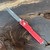 Microtech UTX-70 S/E Distressed Red Stonewash Standard 148-10DRD