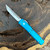 Microtech Ultratech T/E Turquoise Handle Stonewash Standard Blade 123-10TQ