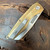 Vero Engineering Axon Liner Lock Brass Handle Hand Satin Blade