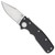 Demko AD-20.5 Shark Cub Shark Lock Black Aluminum Handle Stonewash Clip Point CPM-20CV Blade