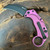 Reate Knives EXO-K Button Lock Karambit Gravity Knife Purple Handle Black Blade w/ Trainer