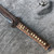 Marfione Custom Knives JB Blades Combat Wakizashi Baker Forge Riptide Ultra Damascus Star Grind Blade Brown Deerskin Leather Wrapped Handle over Samé Ray Skin w/ EDO Japan Gold Bamboo Spear Menuki Chattanooga Leather Works Sheath 1 of 1
