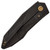We Knife Co. Solid Frame Lock Black Titanium Integral Handle Blackwashed Blade WE22028-1