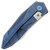 We Knife Co. Solid Frame Lock Blue Titanium Integral Handle Polished Bead Blasted Blade WE22028-4