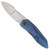We Knife Co. Solid Frame Lock Blue Titanium Integral Handle Polished Bead Blasted Blade WE22028-4