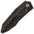 We Knife Co. Solid Frame Lock Black Etched Titanium Integral Handle Blackwashed Etched Blade WE22028-5
