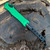 Heretic Knives Hydra OTF Auto T/E Toxic Green Handle Two Tone DLC Serrated Blade H006-11C-TXGRN
