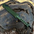 Heretic Knives Hydra OTF Auto OD Green Handle Two Tone DLC Recurve Blade H008-10A-GRN