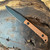 Jakeb Creates O Tickler Fixed Blade Natural Linen Micarta Handles Black Blade