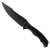 Toor Knives Raven Fixed Blade Outlaw Ebony Wood Handle Black Blade