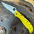 Spyderco Stretch 2XL Salt Lightweight Lock Back Yellow FRN Handle Satin Serrated H2 Blade C258SYL