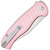 Civivi Stormhowl Button Lock Milled Light Pink Aluminum Handles Satin Blade C23040B-3