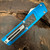 No Limit Knives Vespa Ripper OTF Blue Aluminum Handle With Carbon Fiber Inlays Satin Blade