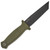 Demko Armiger 4 Fixed Blade OD Green Handle Black Serrated Tanto Blade