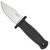 Demko Armiger 2 Fixed Blade Neck Knife Black Handle Satin Clip Point Blade