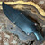Jan Hafinec Custom Fixed Blade Dyed Box Elder Handle Damascus Bowie Blade