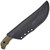 Toor Knives Raven Fixed Blade Green Canvas Micarta Handle Black Blade