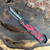 Heretic Knives Hydra OTF Auto T/E Red Camo Handle Two Tone Black Full Serrated Blade H006-10C-RCAMO