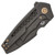 We Knife Co. Harpen Frame Lock Black Titanium Handle Blackwashed Blade WE23019-1
