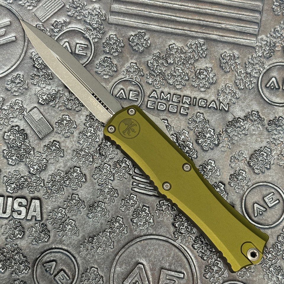 Microtech Hera II Mini D/E OD Green Apocalyptic Standard 1702M-10APOD ...