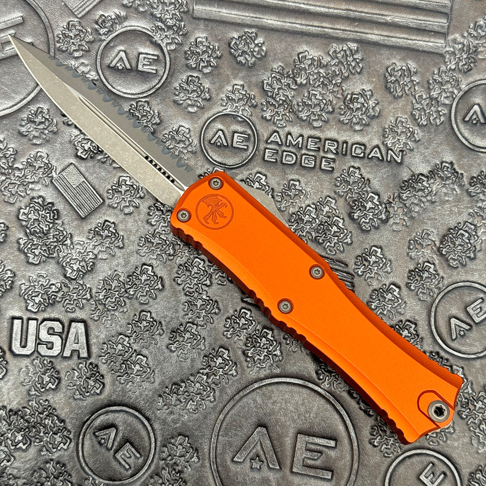 Microtech Hera II Mini D/E Orange Apocalyptic Full Serrated 1702M ...