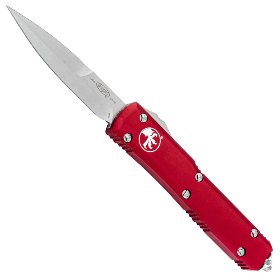 Microtech Ultratech Red Handle Stonewash Standard Blade 120