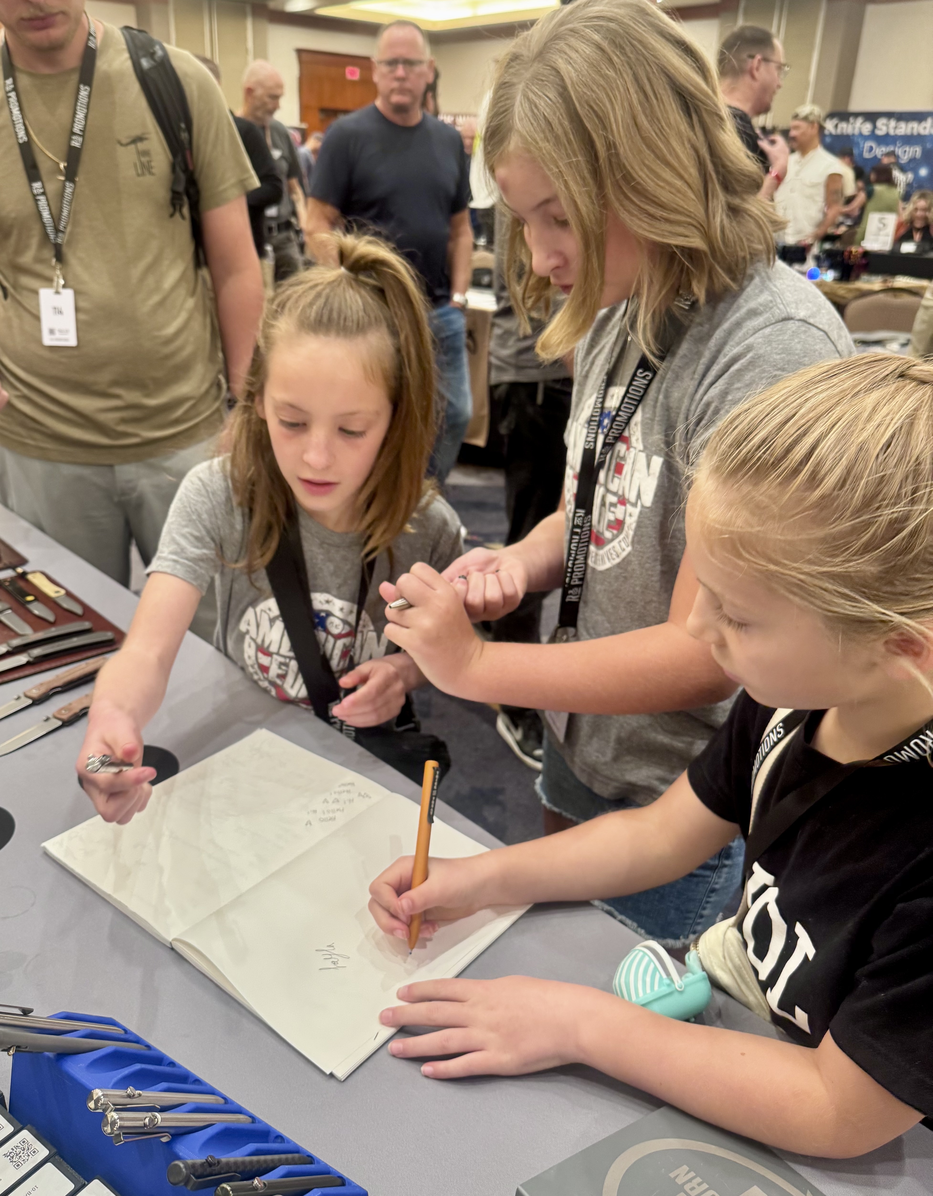 Our daughters working