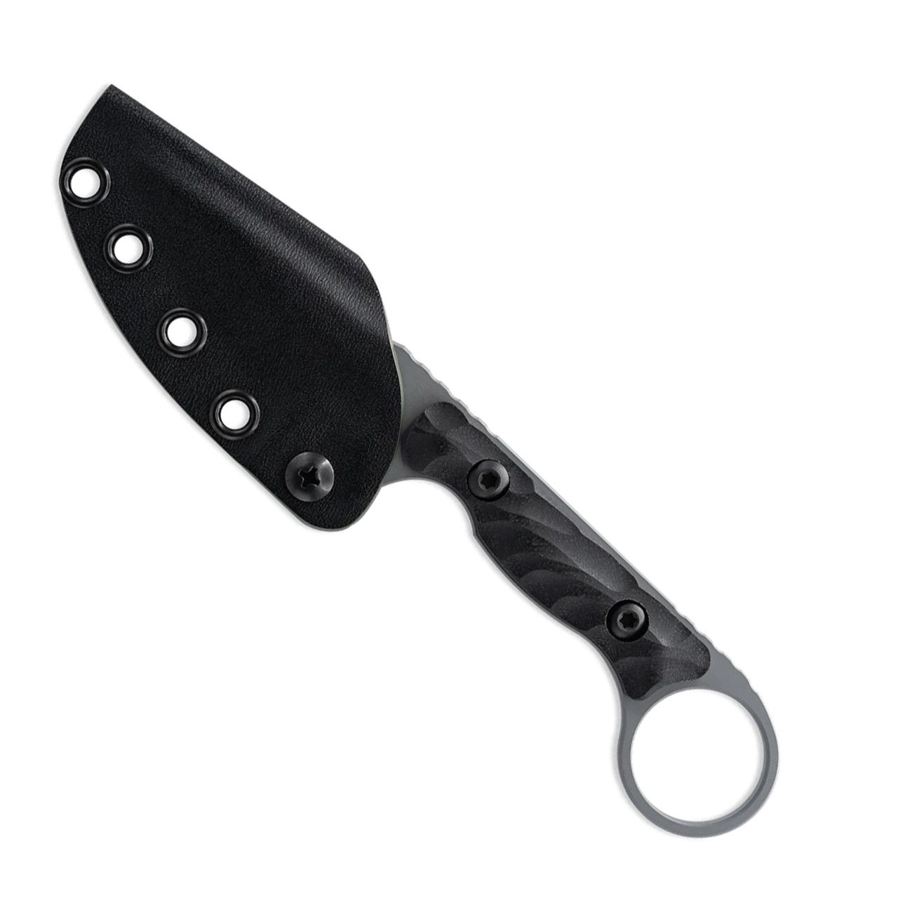 Toor Knives Jank Shank S Fixed Blade Black G10 Handle Phantom Grey Blade American Edge Knives