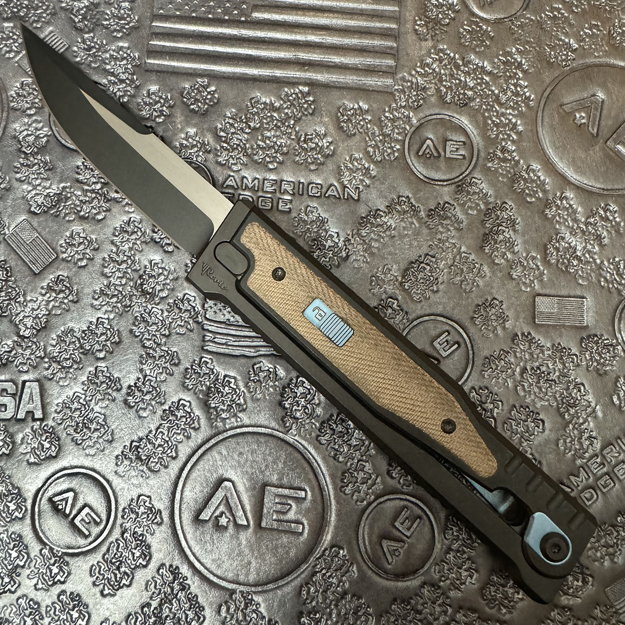 Reate EXO V2 S/E Gravity Knife Titanium PVD Handle w/ Green