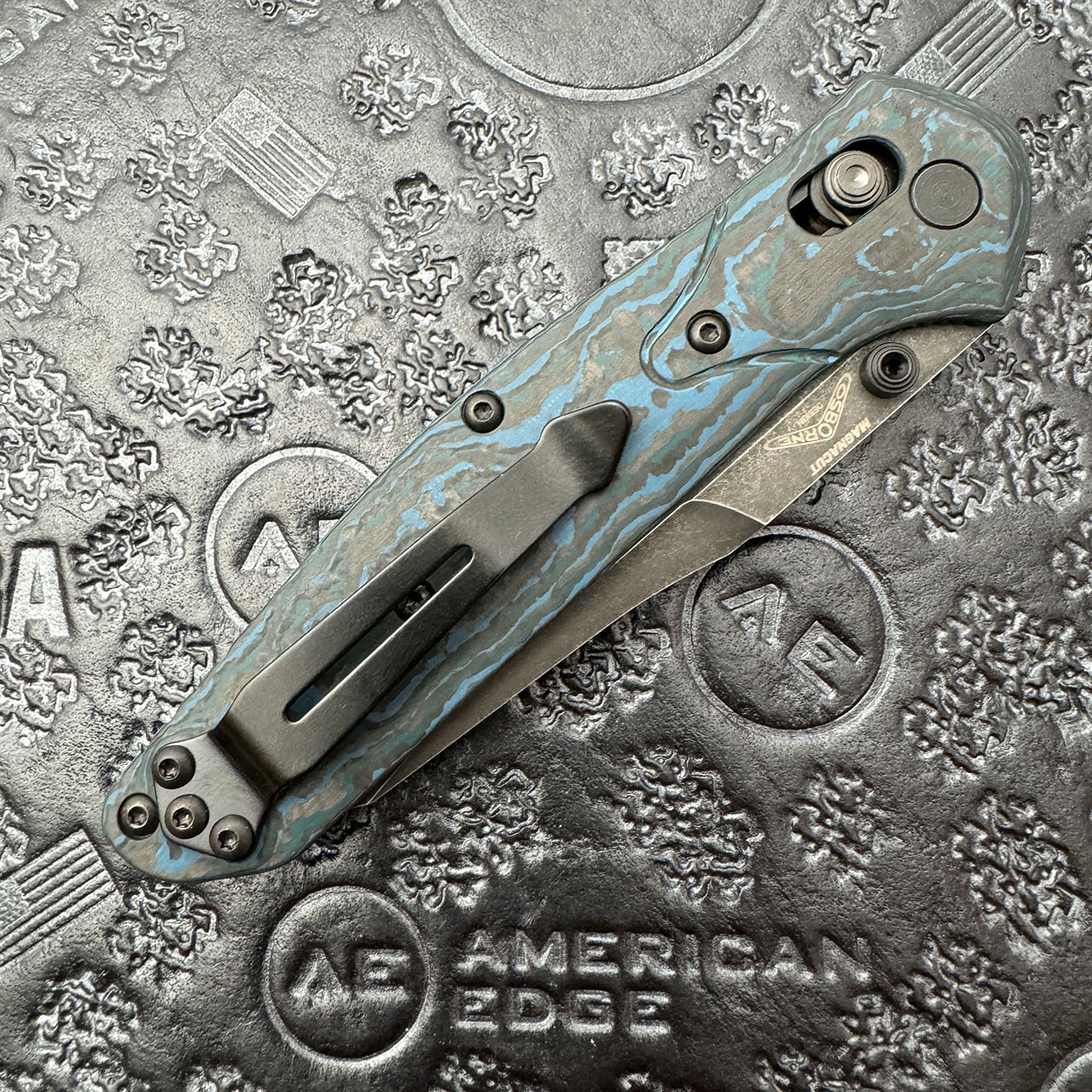 Benchmade Osborne Axis Lock Arctic Storm Fat Carbon Handles