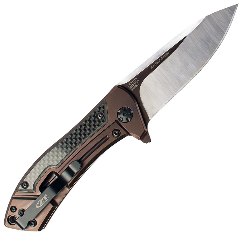 Zero Tolerance 0801CF Rexford Copperhead Folder Titanium Carbon