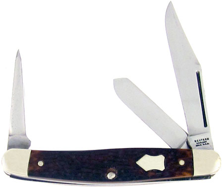 Western Farmer's Stockman Jigged Delrin 657 | American Edge Knives