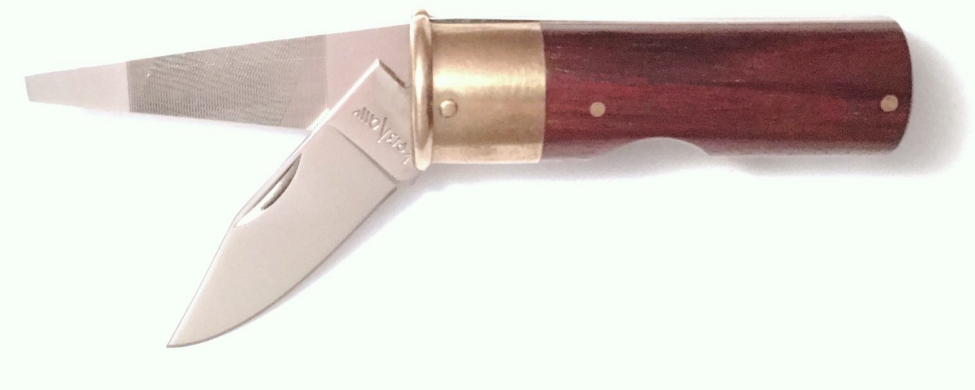 Brass and Mahogany Wood Handle Shotgun Shell knife – CampcoShop