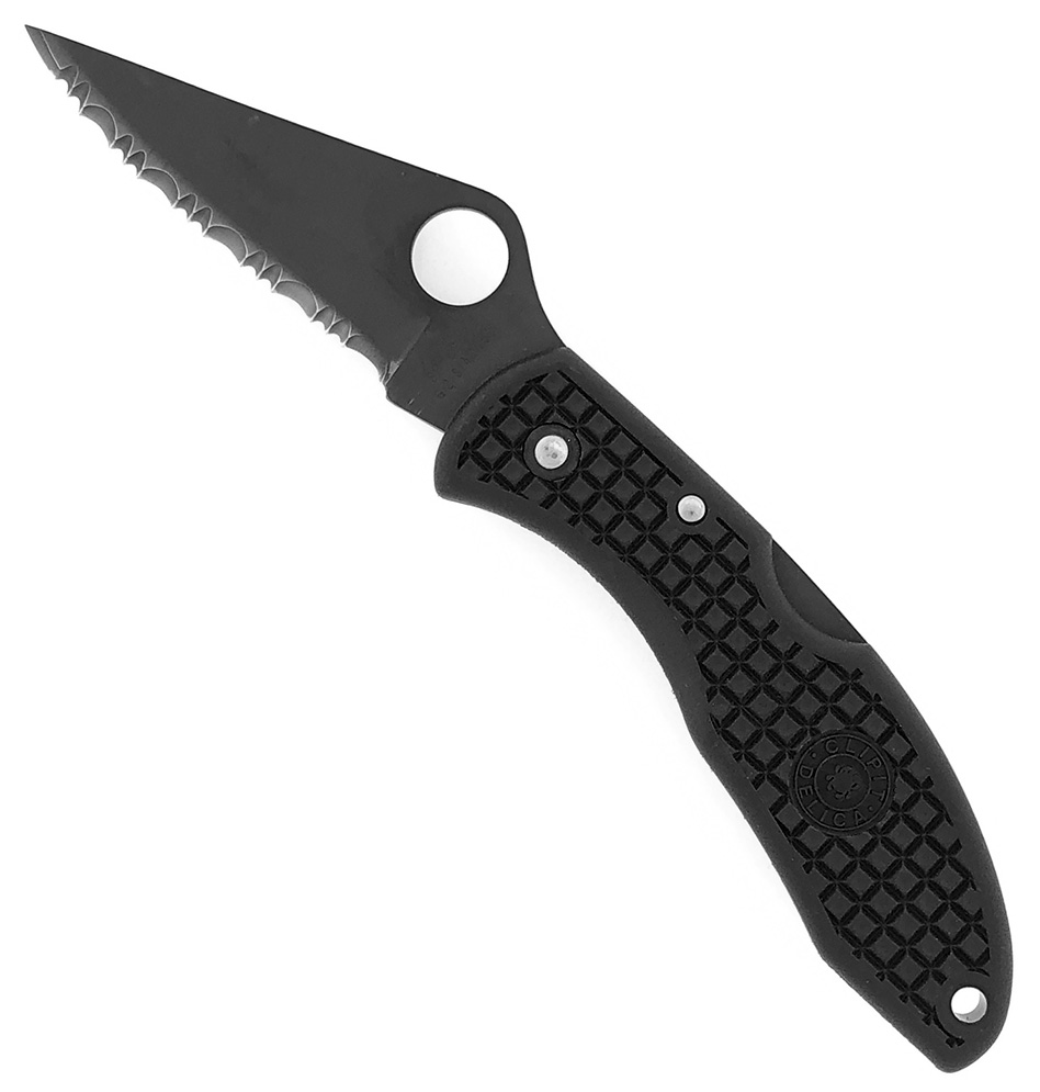Spyderco Delica Clipit Black FRN Black SpyderEdge C11SAF