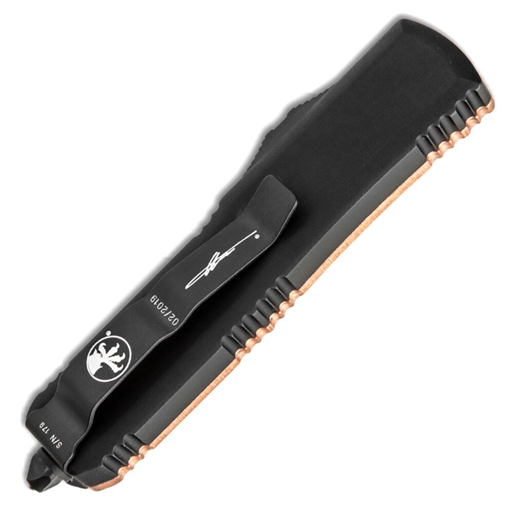 Microtech UTX85 S/E Copper Top Black Standard Signature Series 2311CP