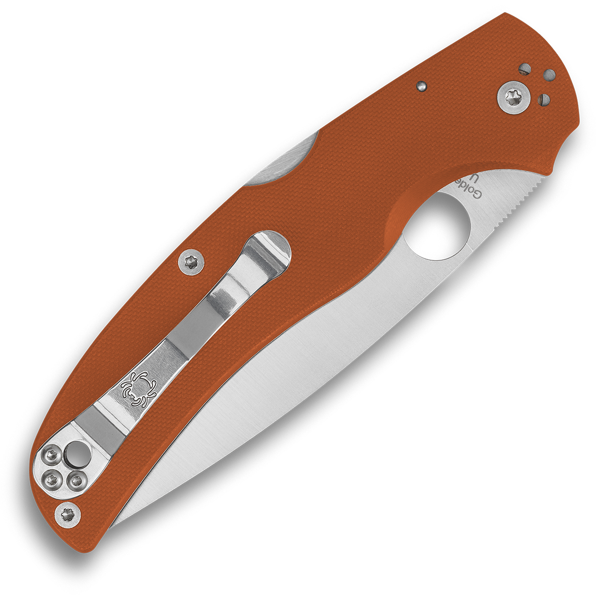 Spyderco Native Chief Lock Back Burnt Orange G-10 Handle Satin REX 