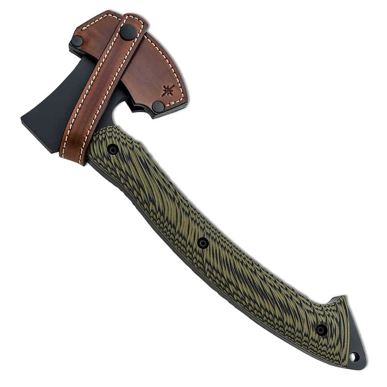 Toor Knives Camp Axe Ranger Green G10 Handle Black Axe Head American