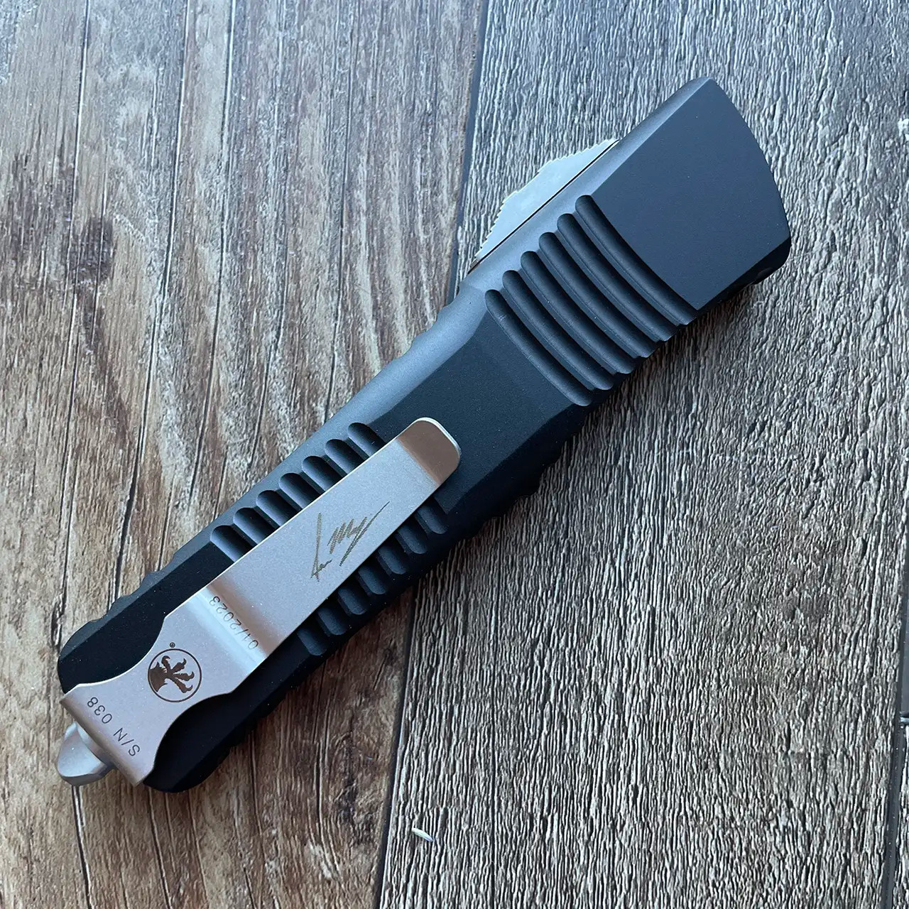 Microtech Combat Troodon Hellhound Razor Black Stonewash Standard