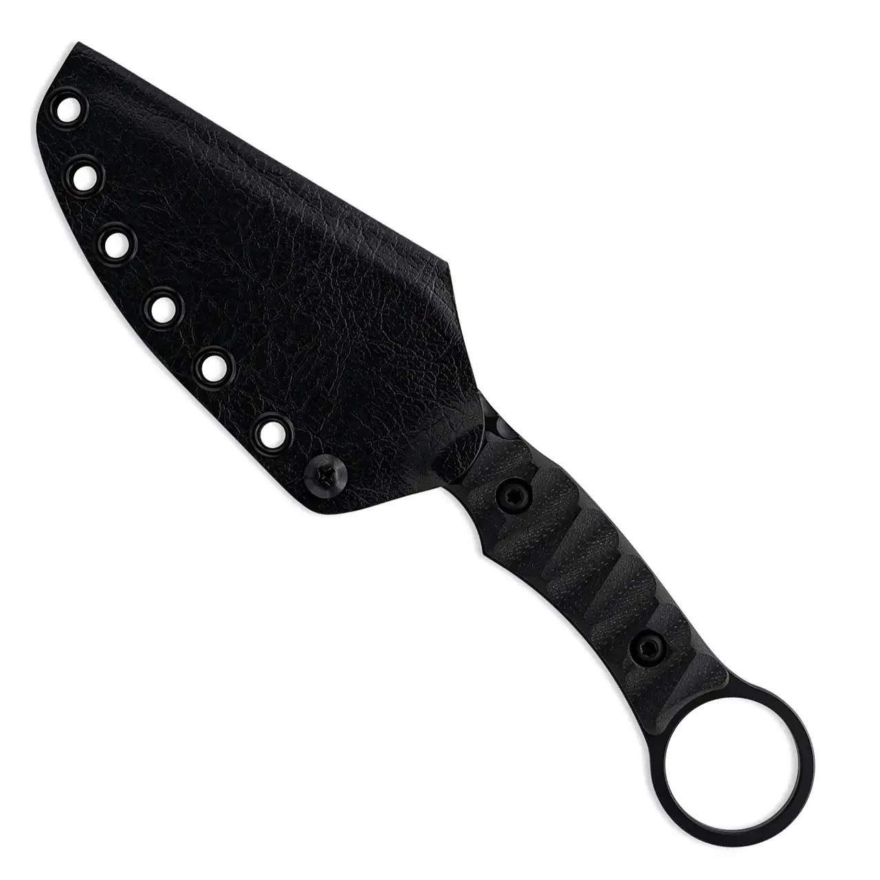 Toor Knives Vandal Fixed Blade Shadow Black G10 Handle Black Blade