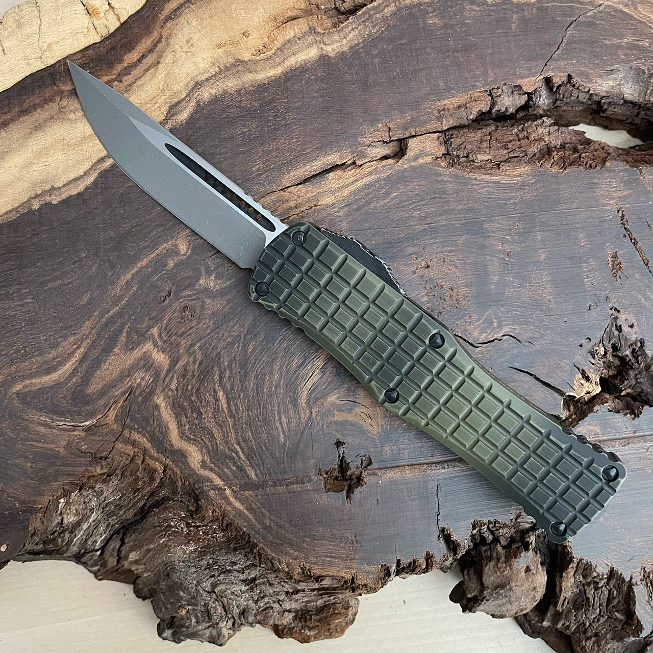 Microtech Hera S/E Frag Grenade Green Apocalyptic Standard