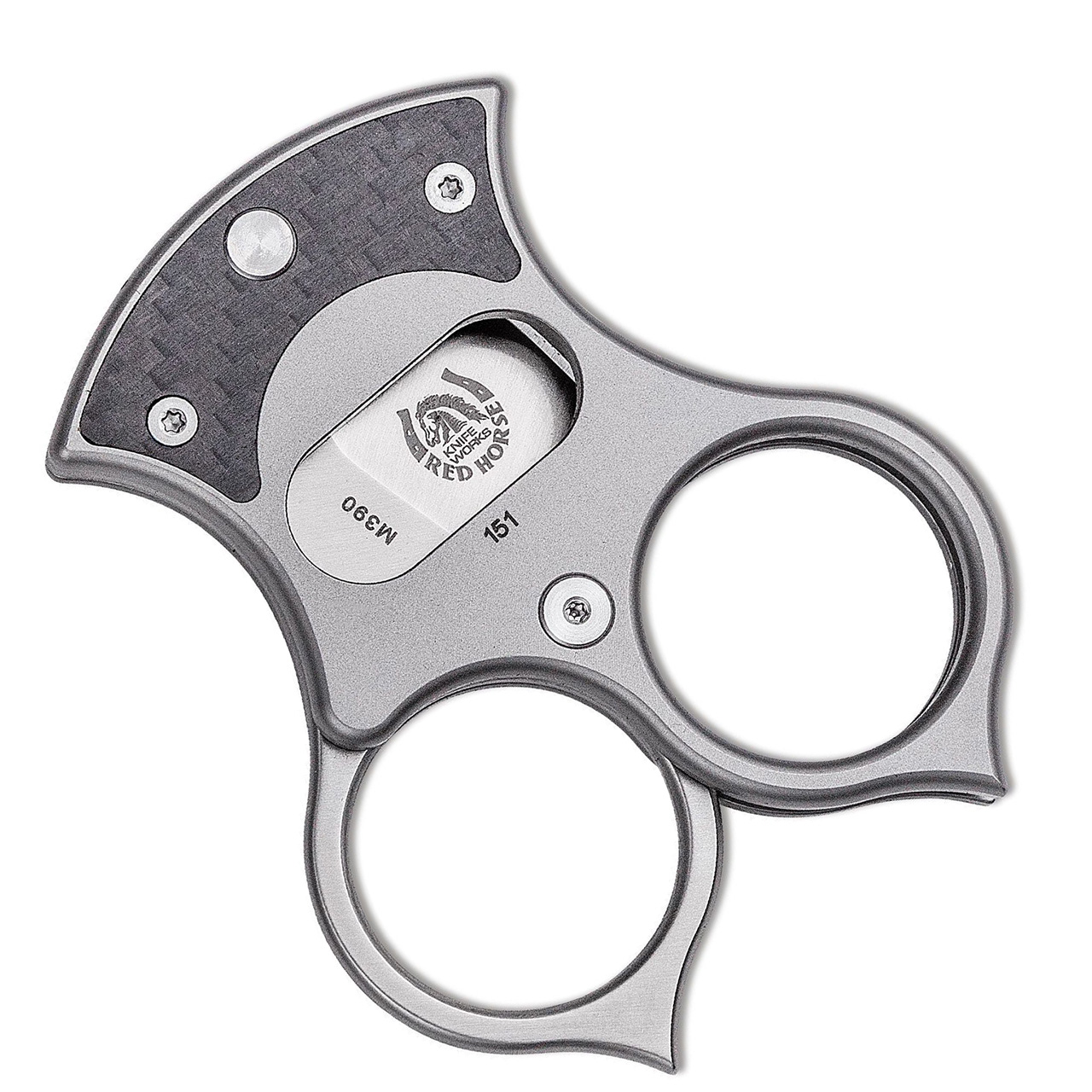 Red Horse Knife Works Condor Cigar Cutter Titanium w/ Carbon Fiber