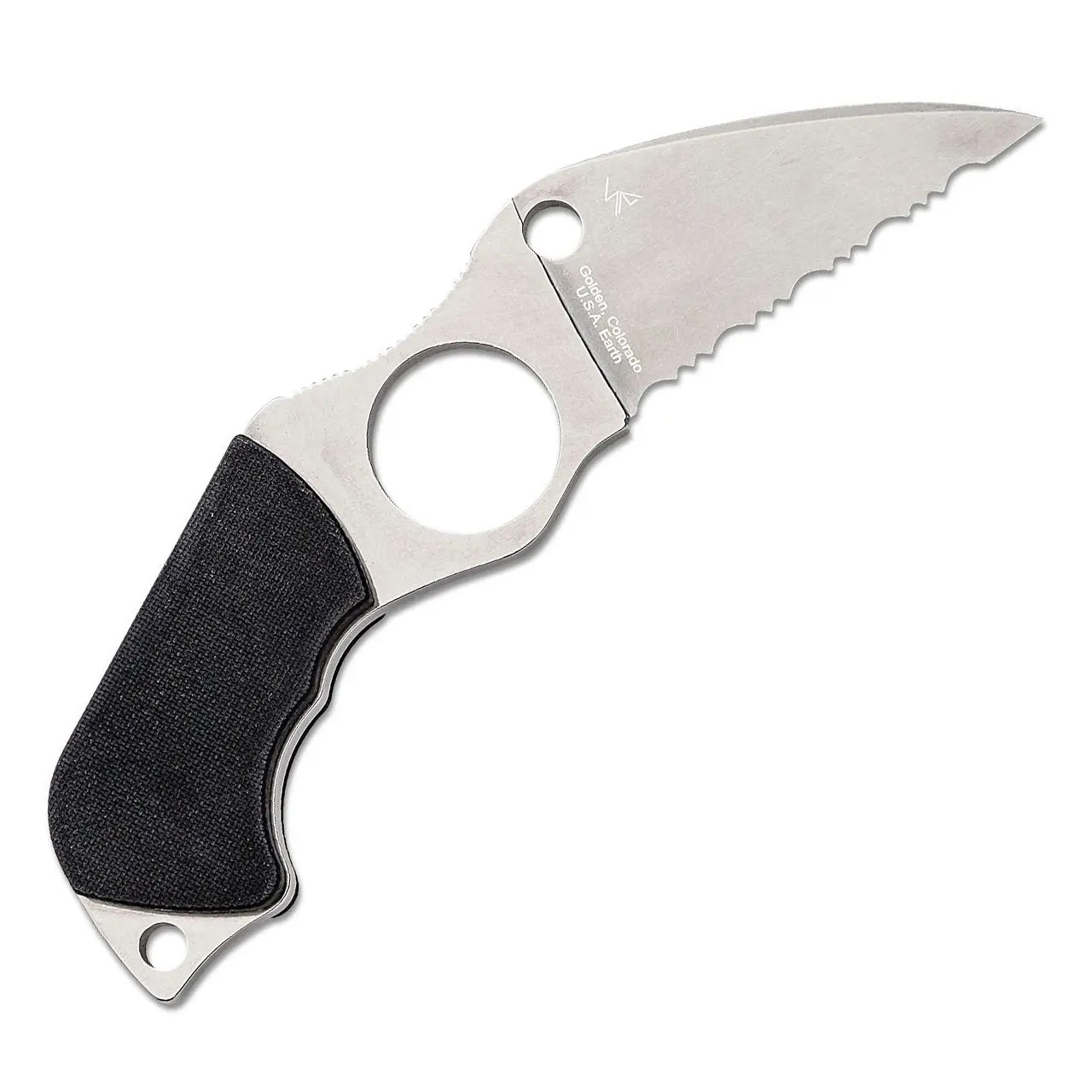 Spyderco Kitchen Utility Knife 6.5 Serrated Blade, Black Polypropylene  Handle - KnifeCenter - K04SBK