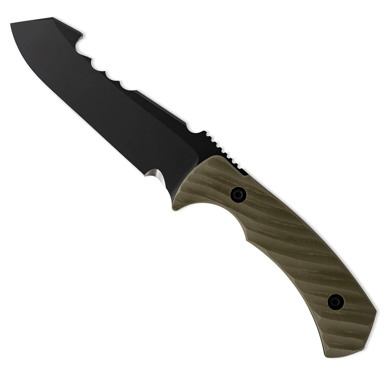 Toor Knives Egress Fixed Blade Covert Green G10 Handle Black Blade