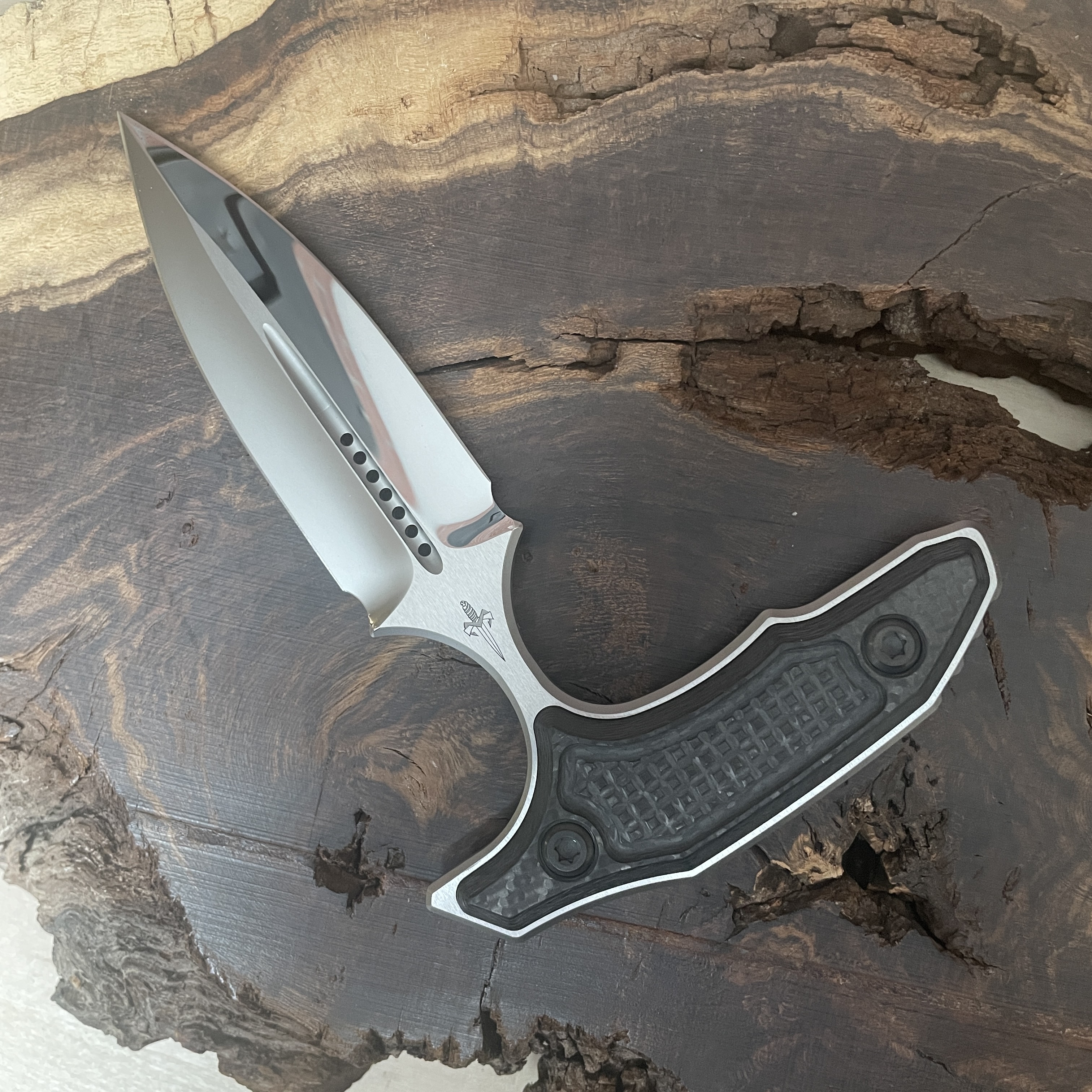 Marfione Custom Bastinelli Hypnotic Fixed Blade D/E Carbon Fiber