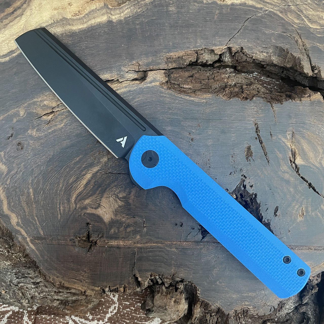 Arcform Darcform Slimfoot Frame Lock Titanium Blue G-10 Handle 